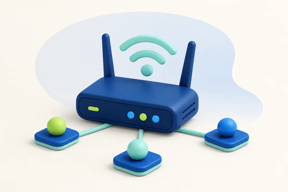 Router dan perangkat untuk konektivitas jaringan bisnis